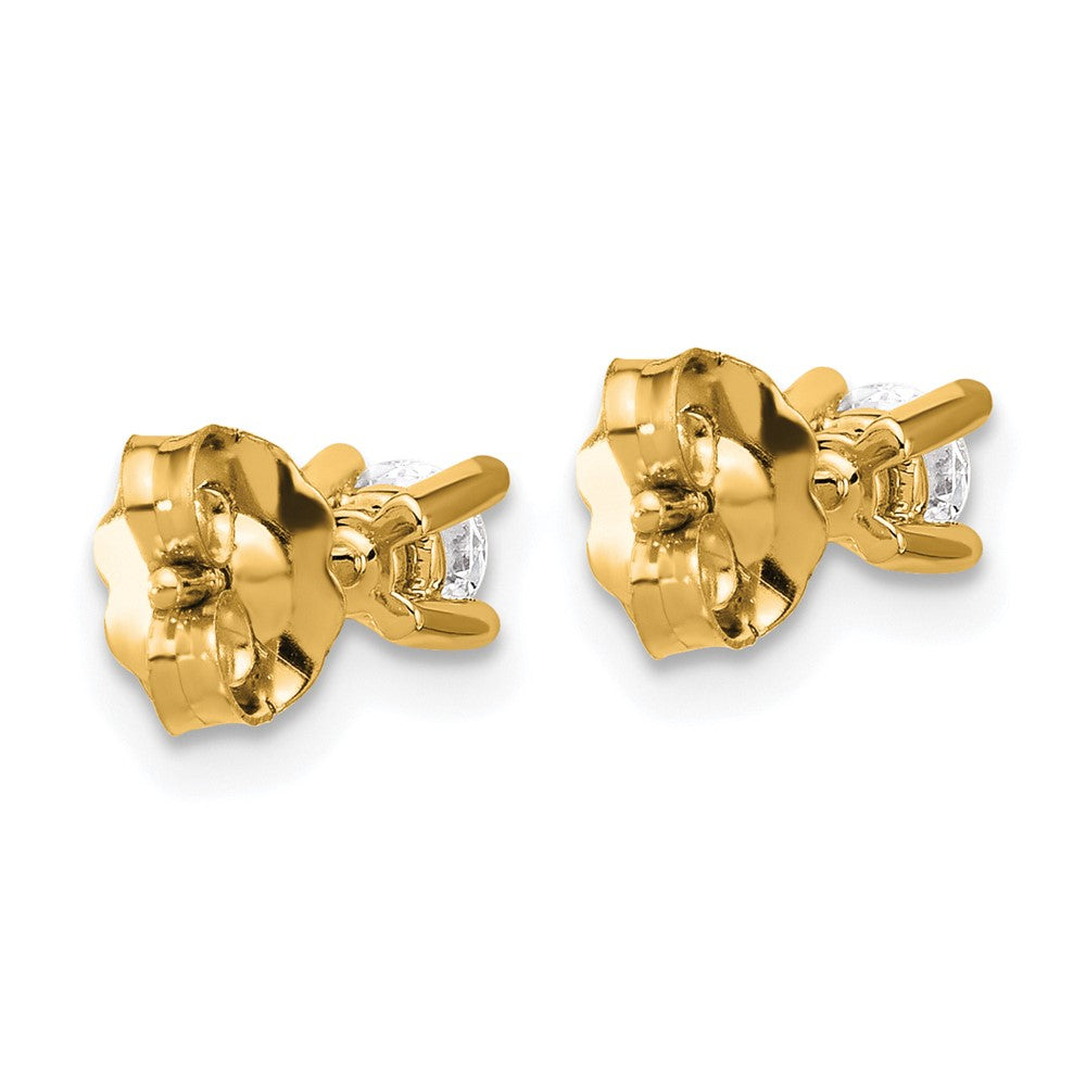 14k 1/3 carat total weight Round VS/SI GH Lab Grown Diamond 4 Prong Stud Post Earrings
