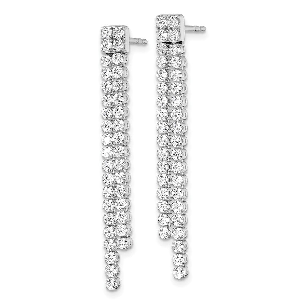 14K White Gold Lab Grown Diamond VS/SI FGH Post Dangle Earrings