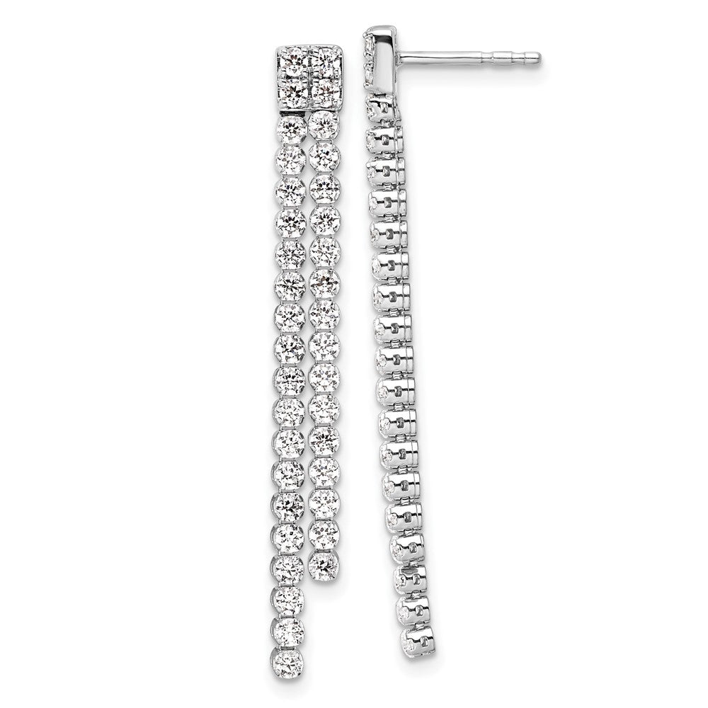 14K White Gold Lab Grown Diamond VS/SI FGH Post Dangle Earrings