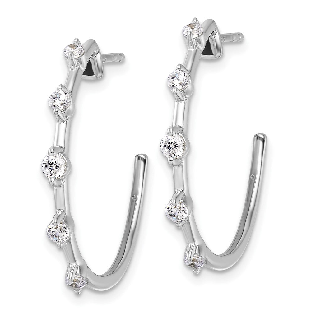 14K White Gold Lab Grown Diamond VS/SI FGH Hoop Earrings