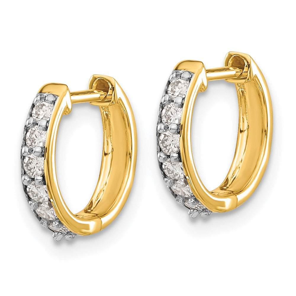 14K Lab Grown Diamond VS/SI FGH Hinged Hoop Earrings