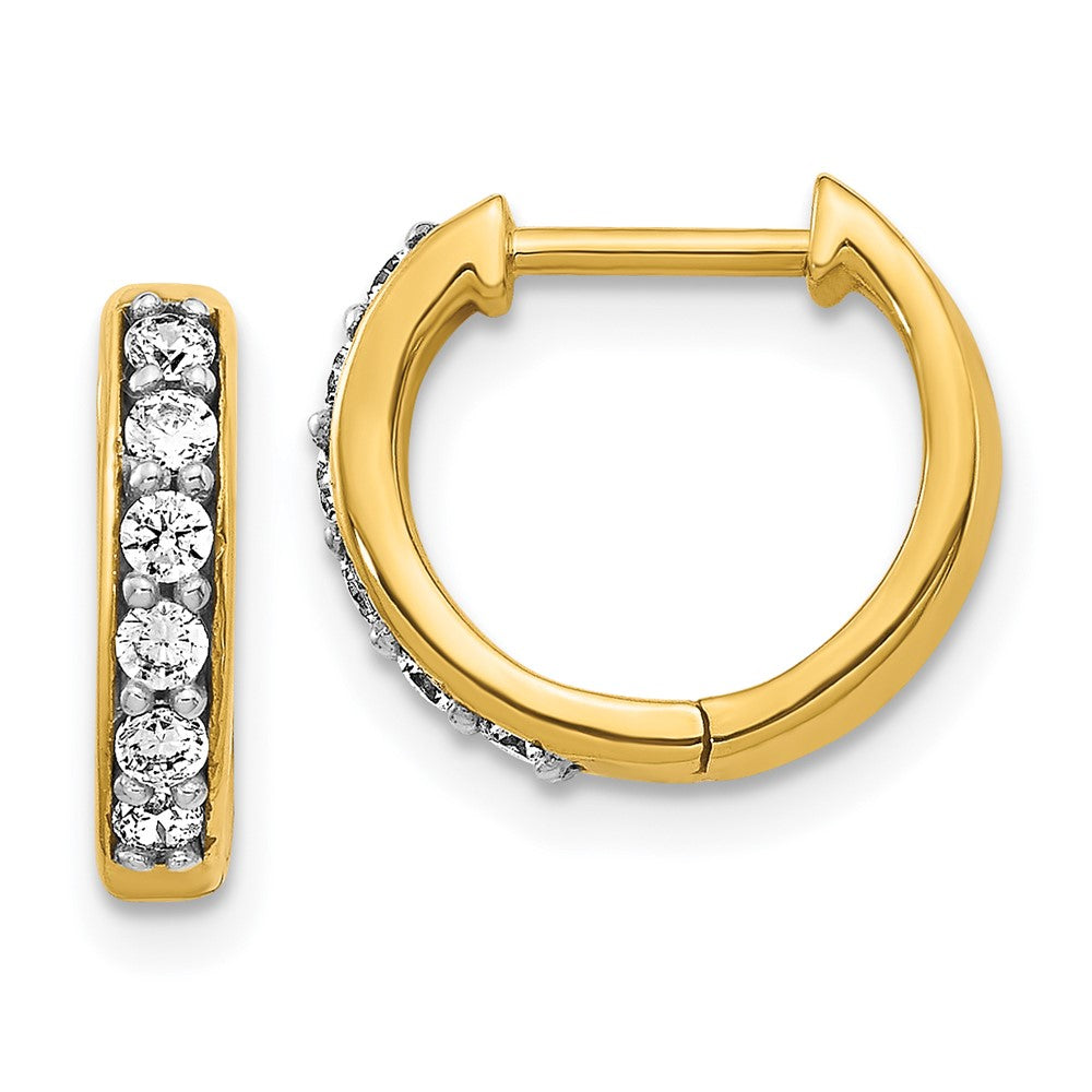 14K Lab Grown Diamond VS/SI FGH Hinged Hoop Earrings