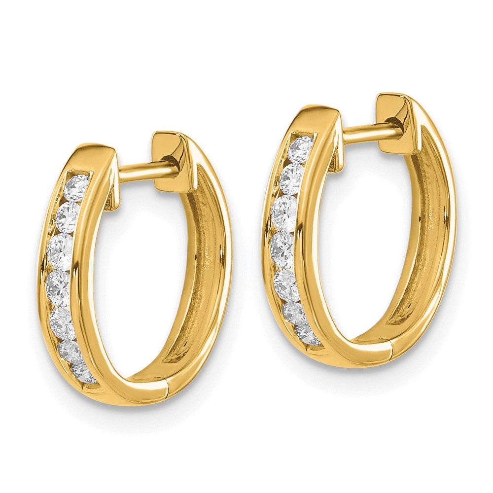 14K Lab Grown Diamond VS/SI FGH Hinged Hoop Earrings
