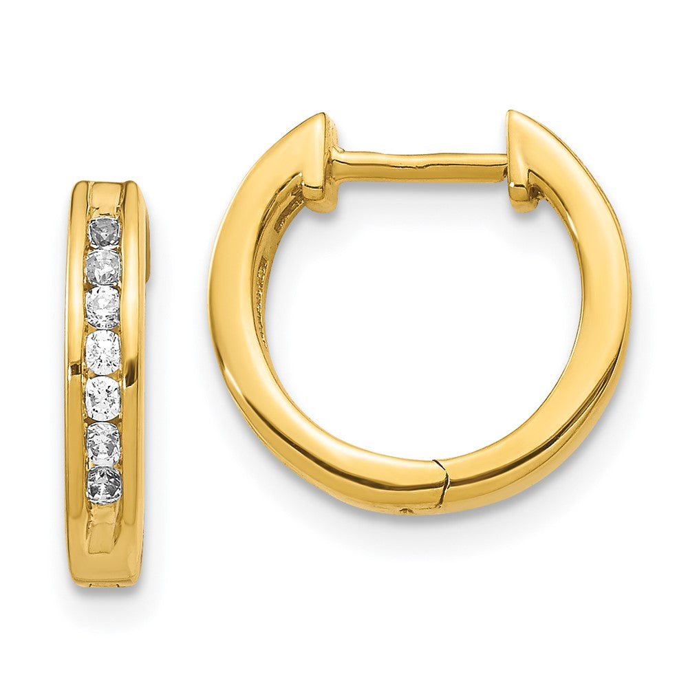 14K Lab Grown Diamond VS/SI FGH Hinged Hoop Earrings