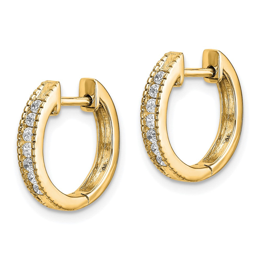14K Lab Grown Diamond VS/SI FGH Hinged Hoop Earrings