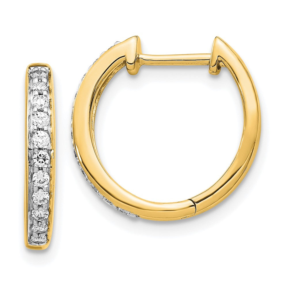 14K Lab Grown Diamond VS/SI FGH Hinged Hoop Earrings