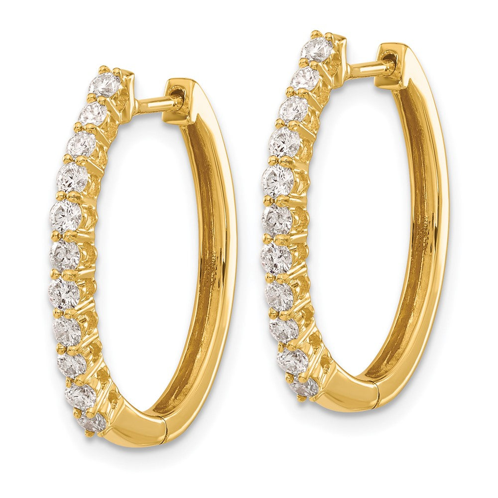 14K Lab Grown Diamond VS/SI FGH Hinged Hoop Earrings