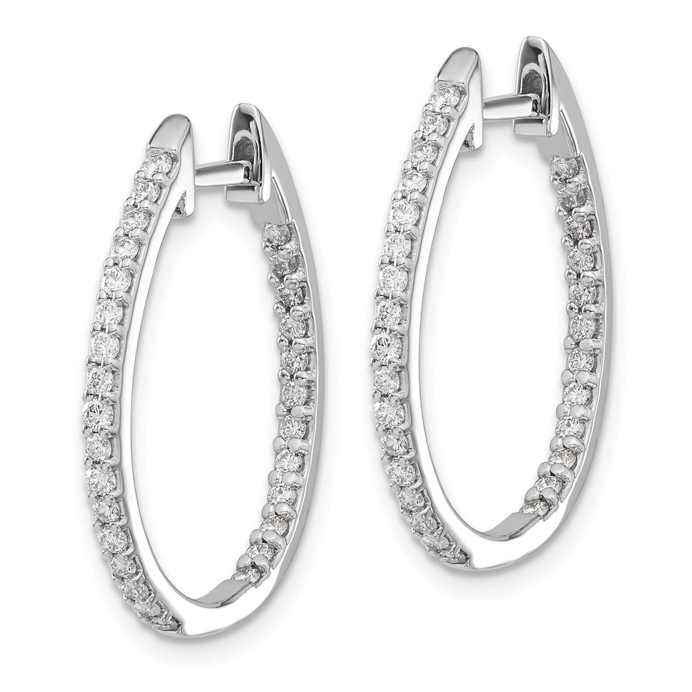14kw Lab Grown Dia. VS/SI FGH In/Out Hinged Hoop Earrings