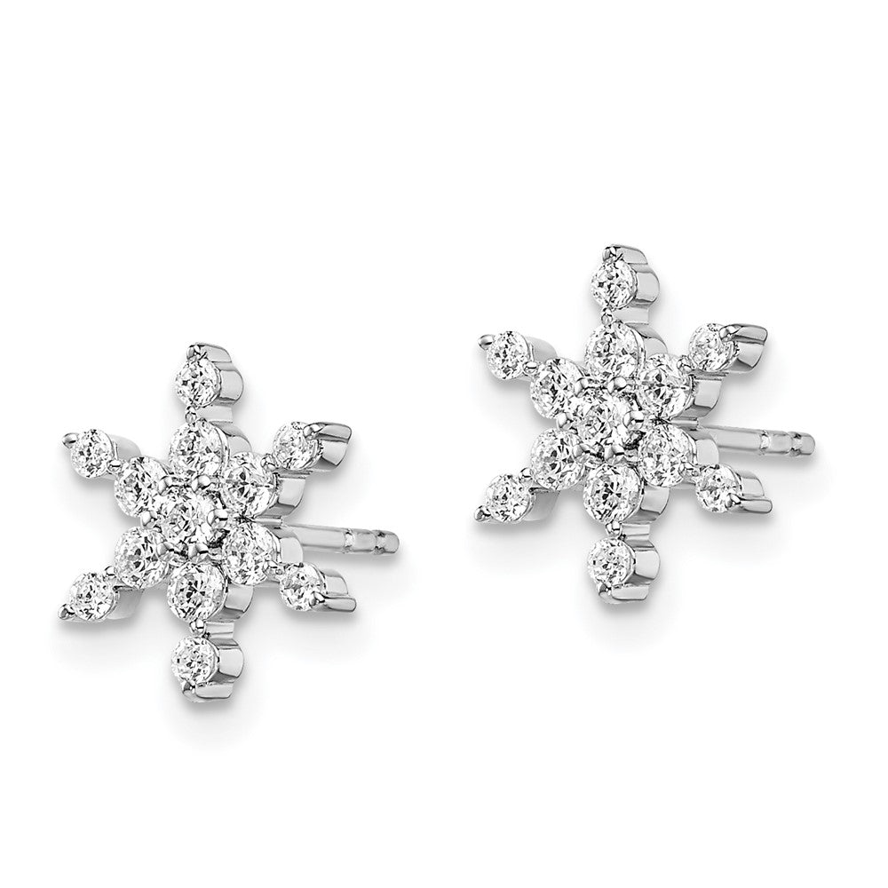 14K White Gold Lab Grown Diamond VS/SI FGH Star Post Earrings