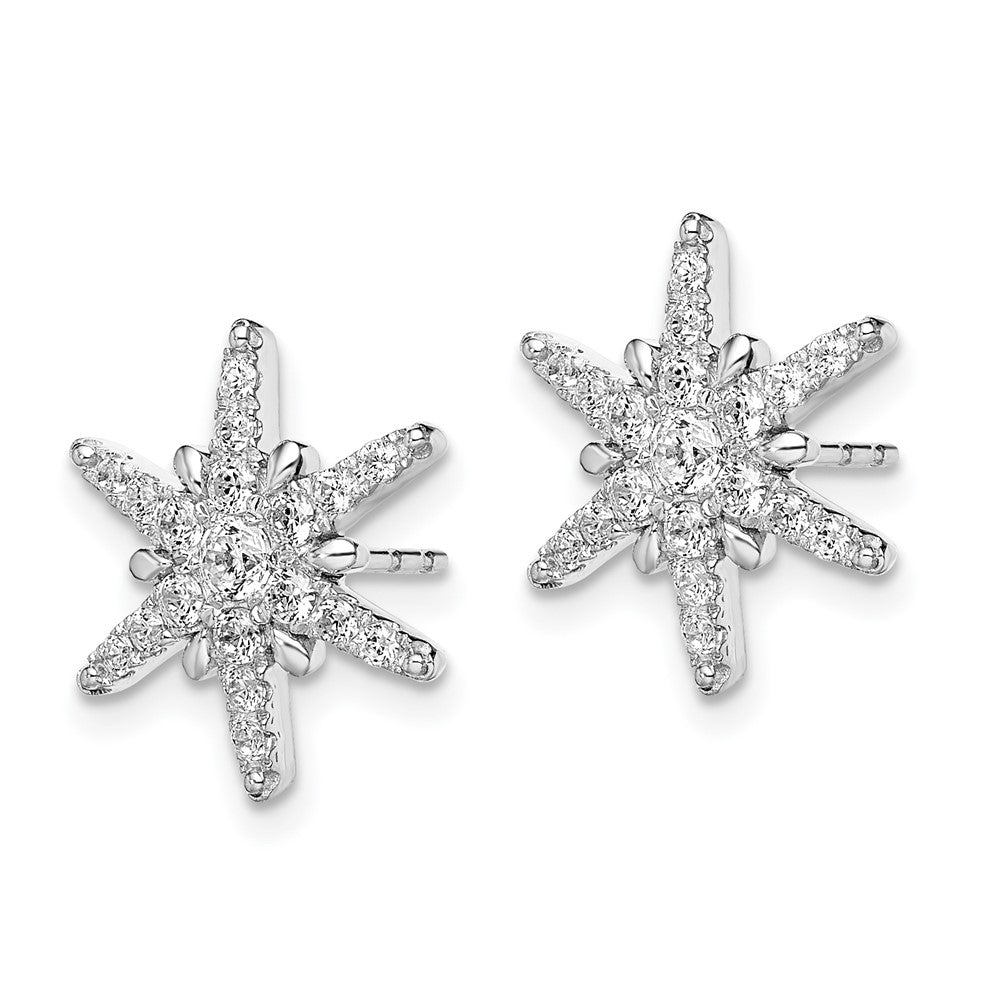 14K White Gold Lab Grown Diamond VS/SI FGH Star Post Earrings