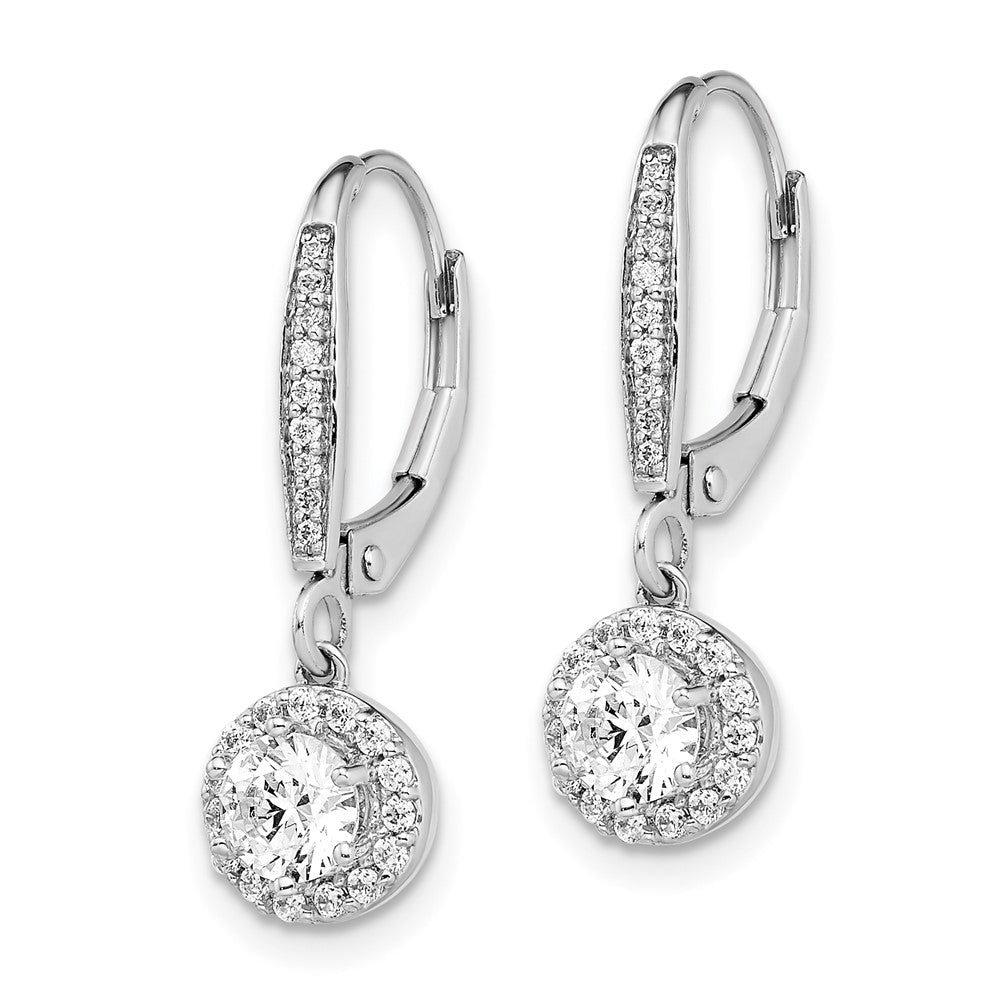 14K White Gold Lab Grown Diamond VS/SI FGH Complete Circle Drop Earr