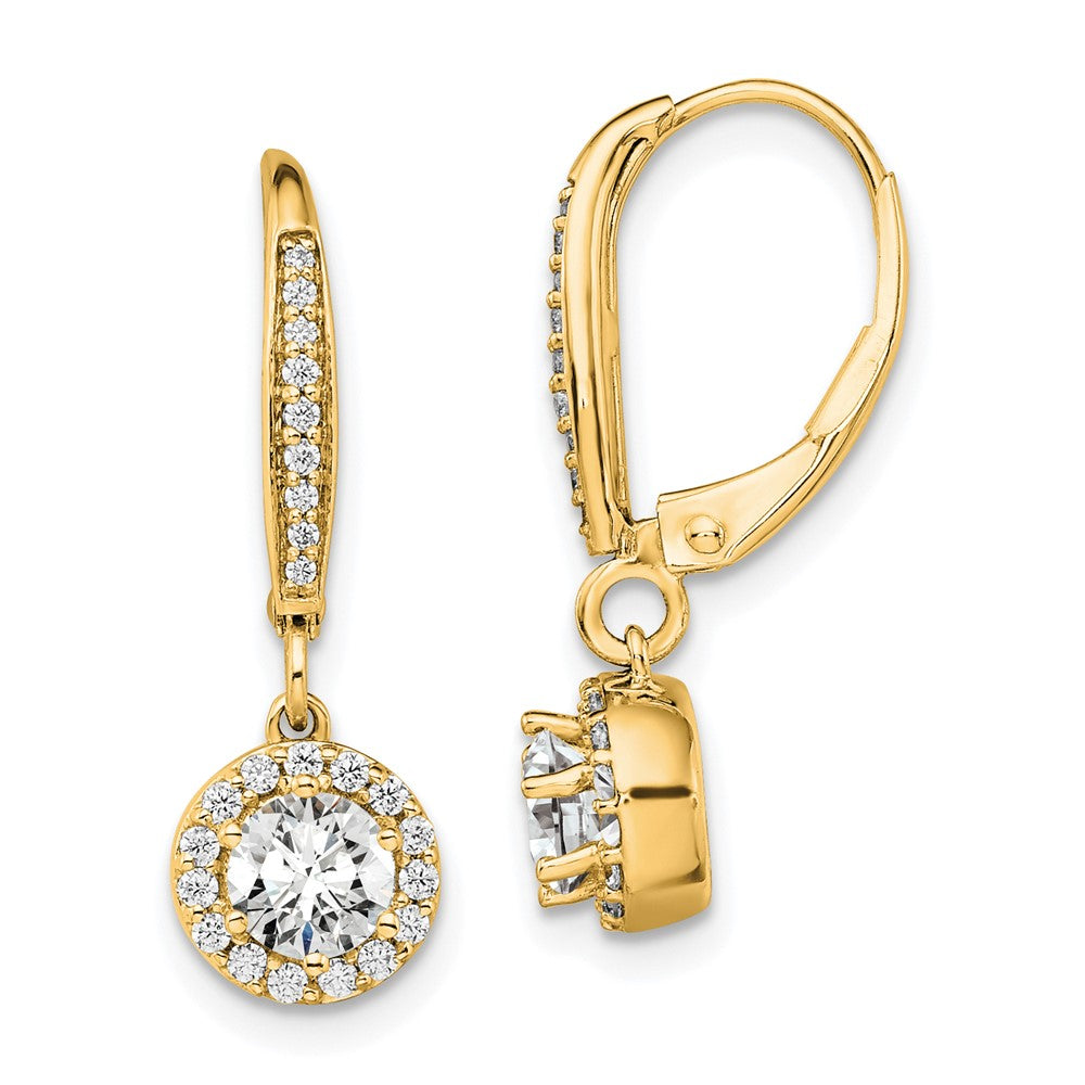 14K Lab Grown Diamond VS/SI FGH Complete Circle Drop Earrings