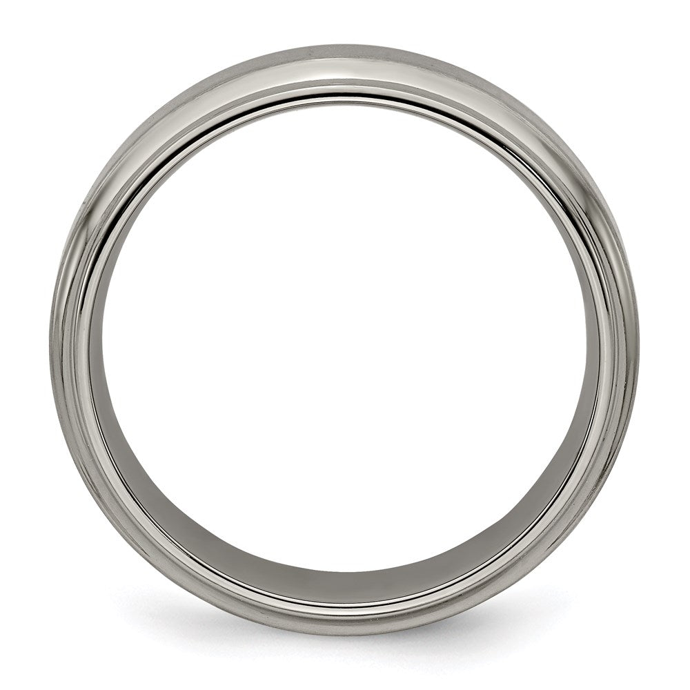 Edward Mirell Titanium Brushed & Polished Beveled 6mm Band