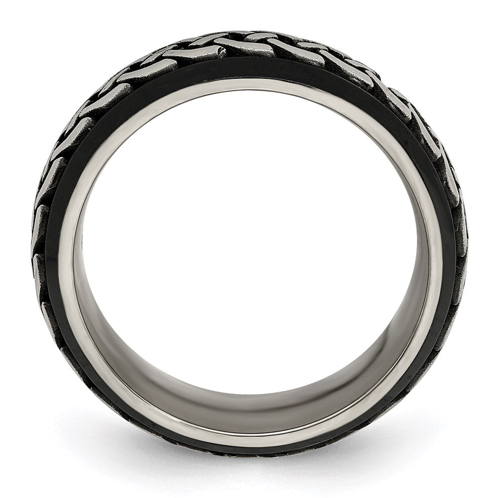 Edward Mirell Black Ti & Titanium Casted 9mm Band