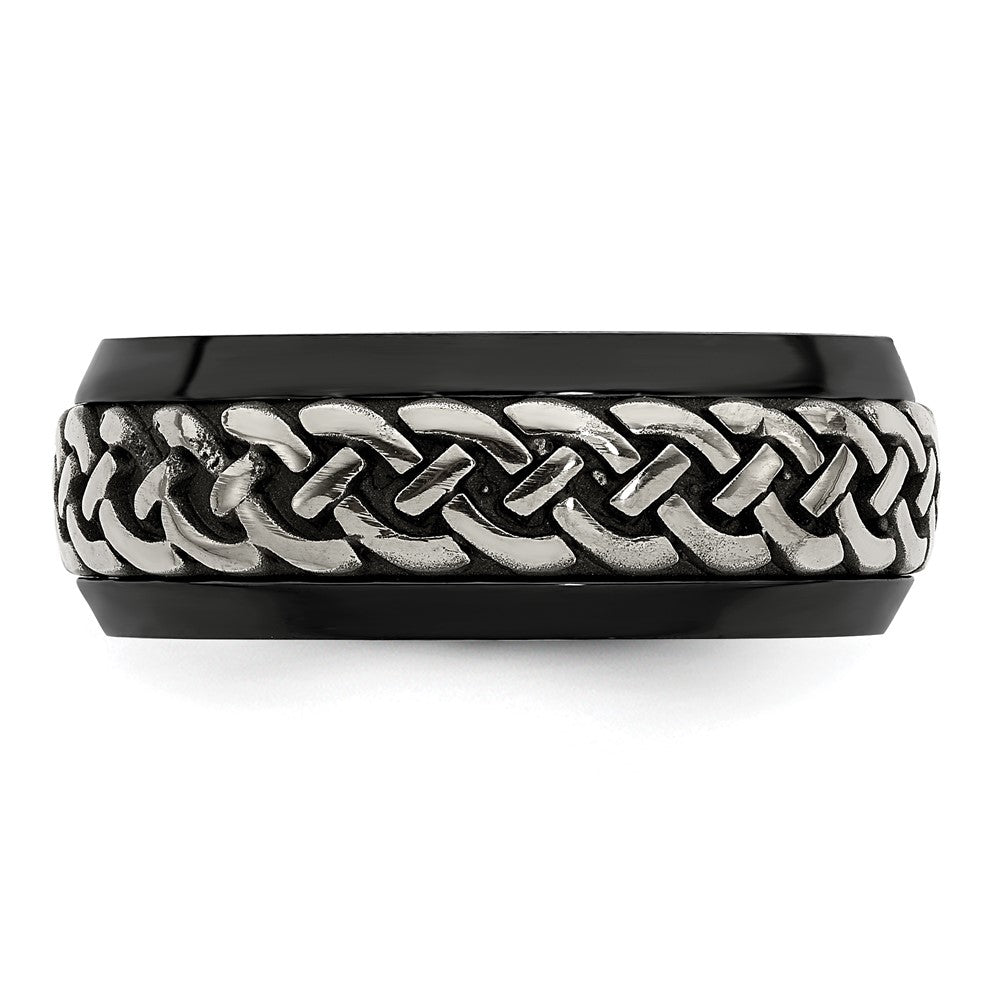 Edward Mirell Black Ti & Titanium Casted 9mm Band