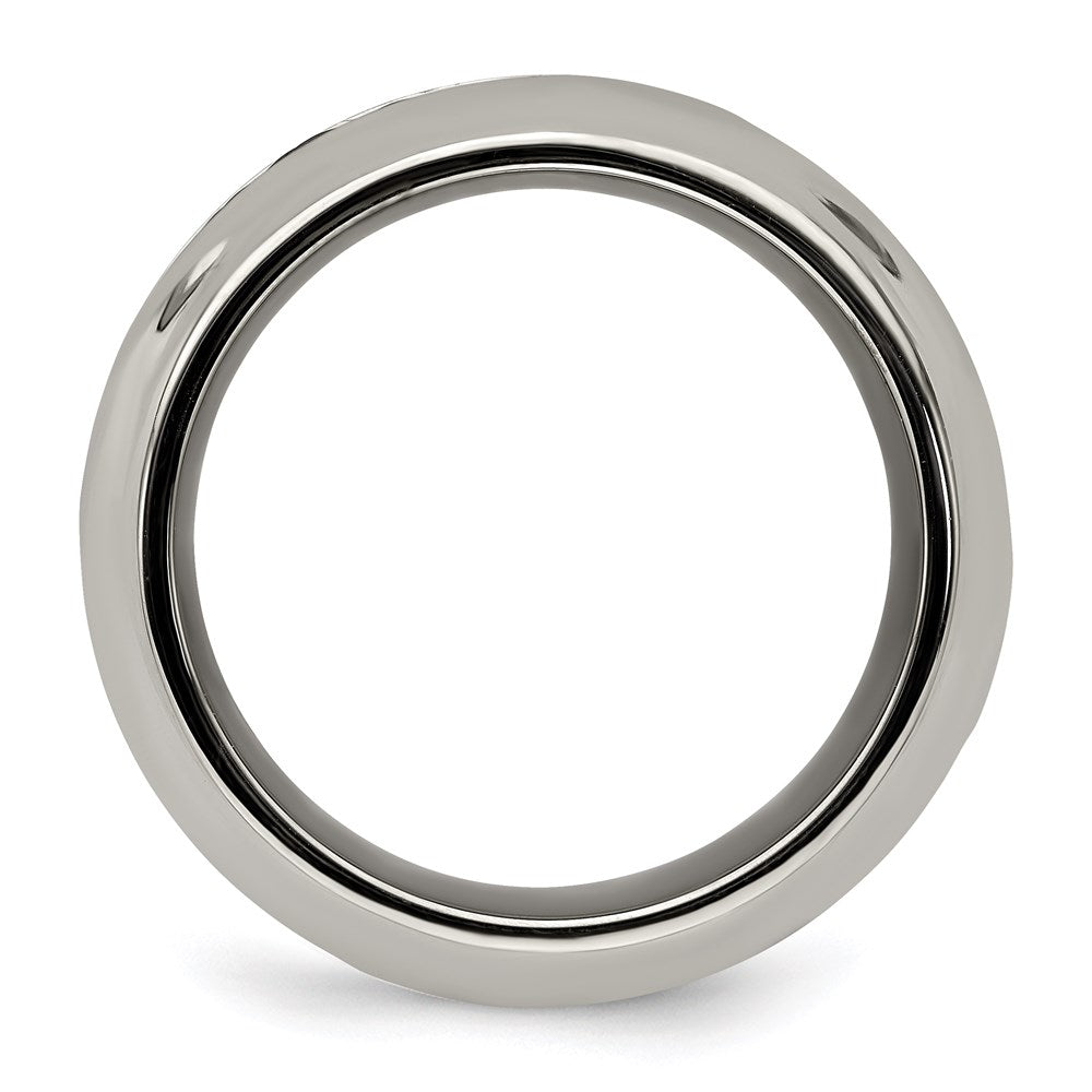 Edward Mirell Stainless Steel and Black Ti Double Cable 10.75mm Band