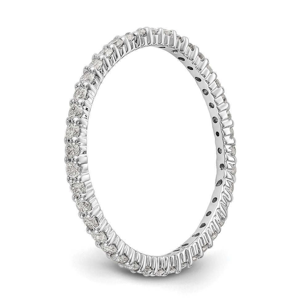 14K White Gold Lab Grown Diamond VS/SI FGH Shared Prong Eternity Ban