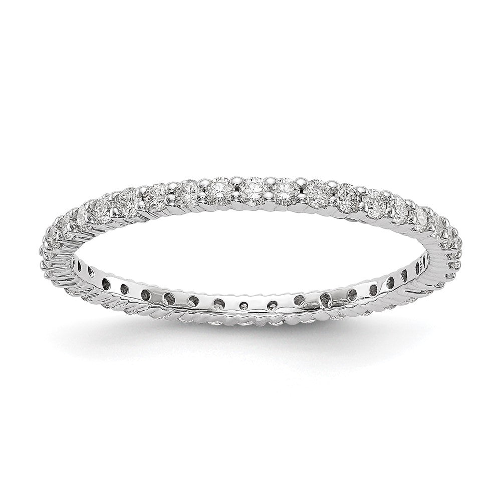 14K White Gold Lab Grown Diamond VS/SI FGH Shared Prong Eternity Ban
