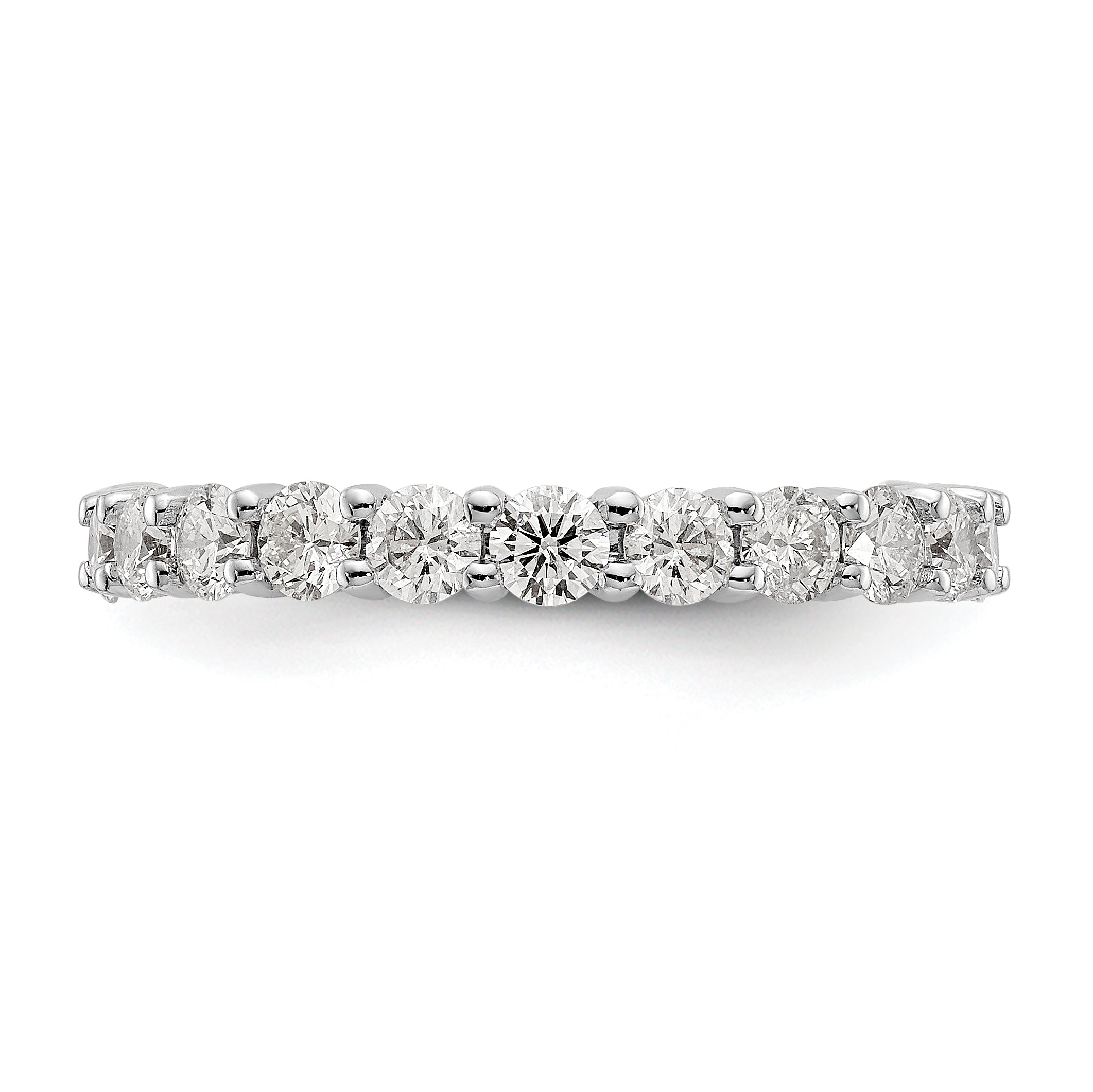 14k White Gold 2 carat Lab Grown Diamond VS/SI+ G+ Complete Size 5.5 Shared Prong Eternity Band