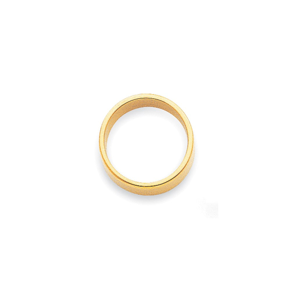 14k Yellow Gold 2mm Lightweight Flat Wedding Band Size 6