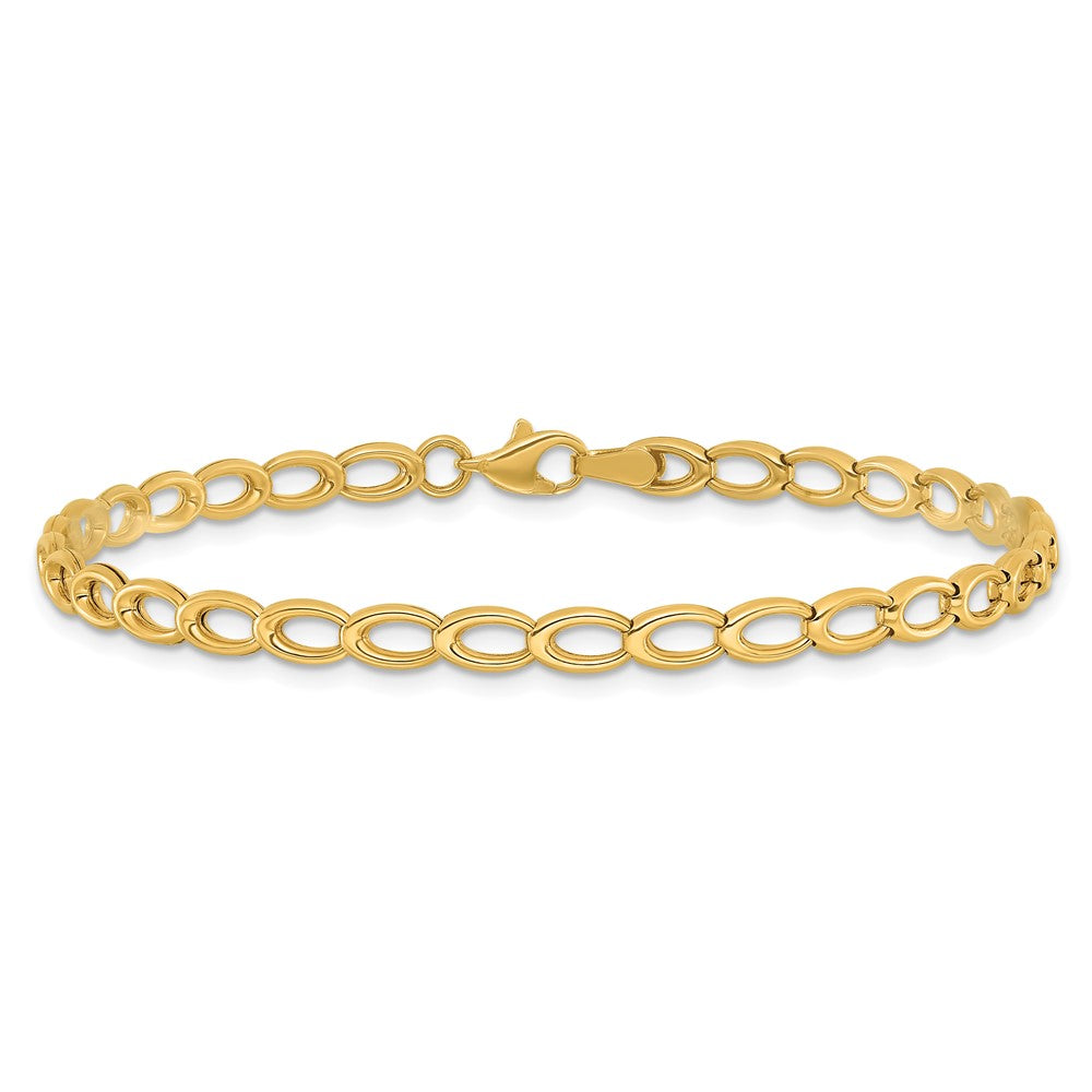 14K Gold Polished Open Link Bracelet