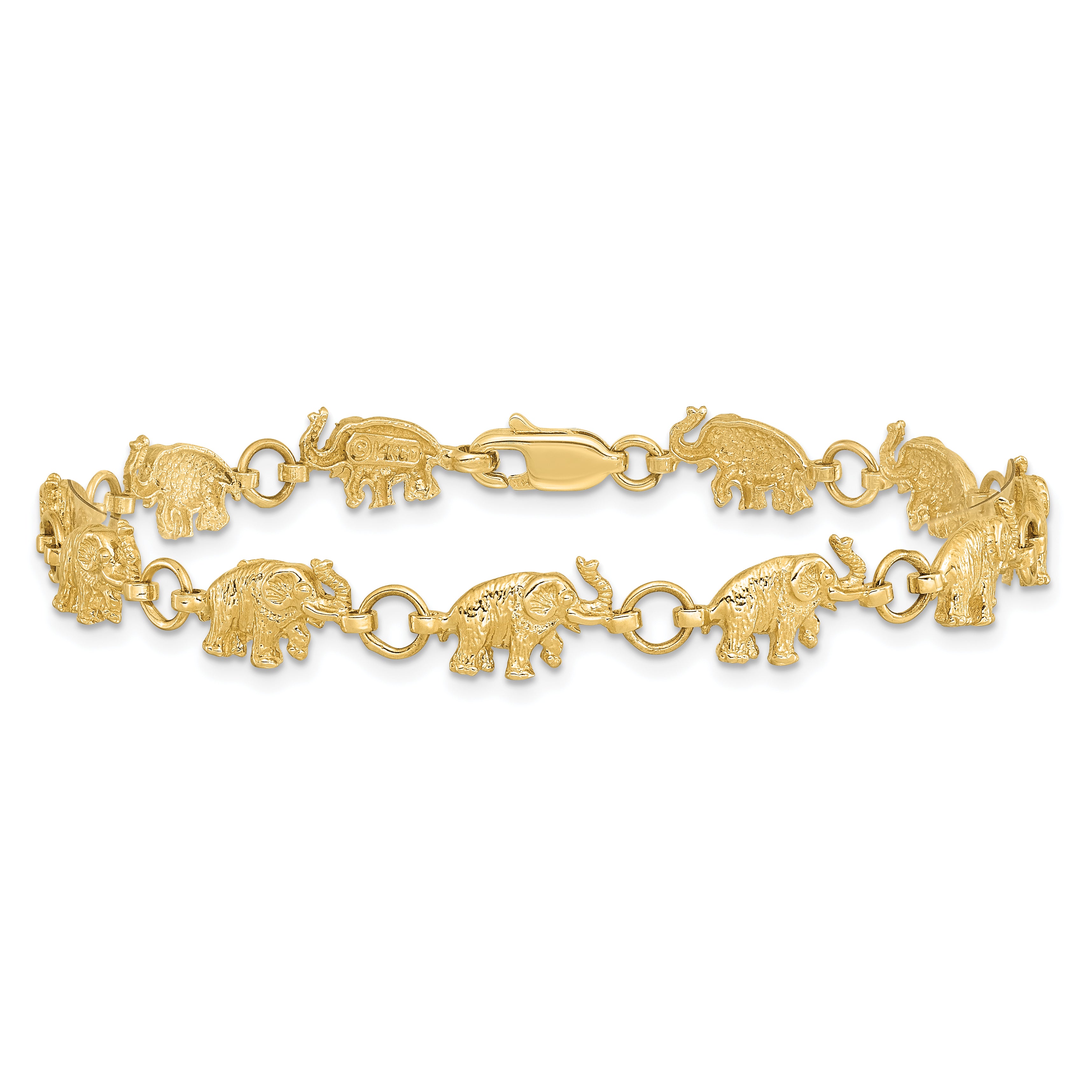 14K Elephant Bracelet