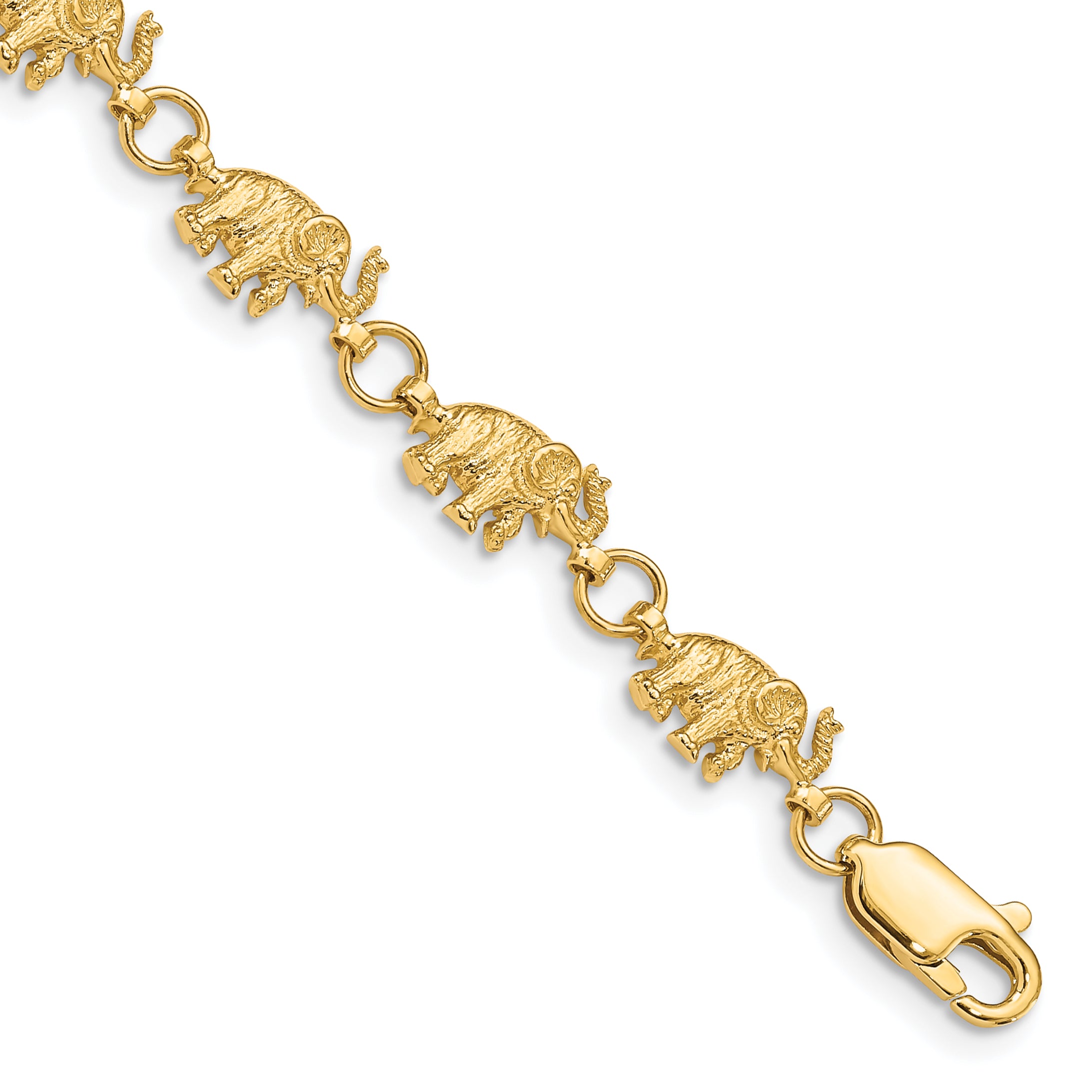 14K Elephant Bracelet