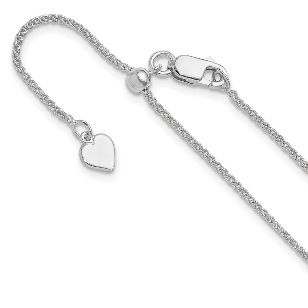 Sterling Silver Adjustable 1.3mm Spiga Chain