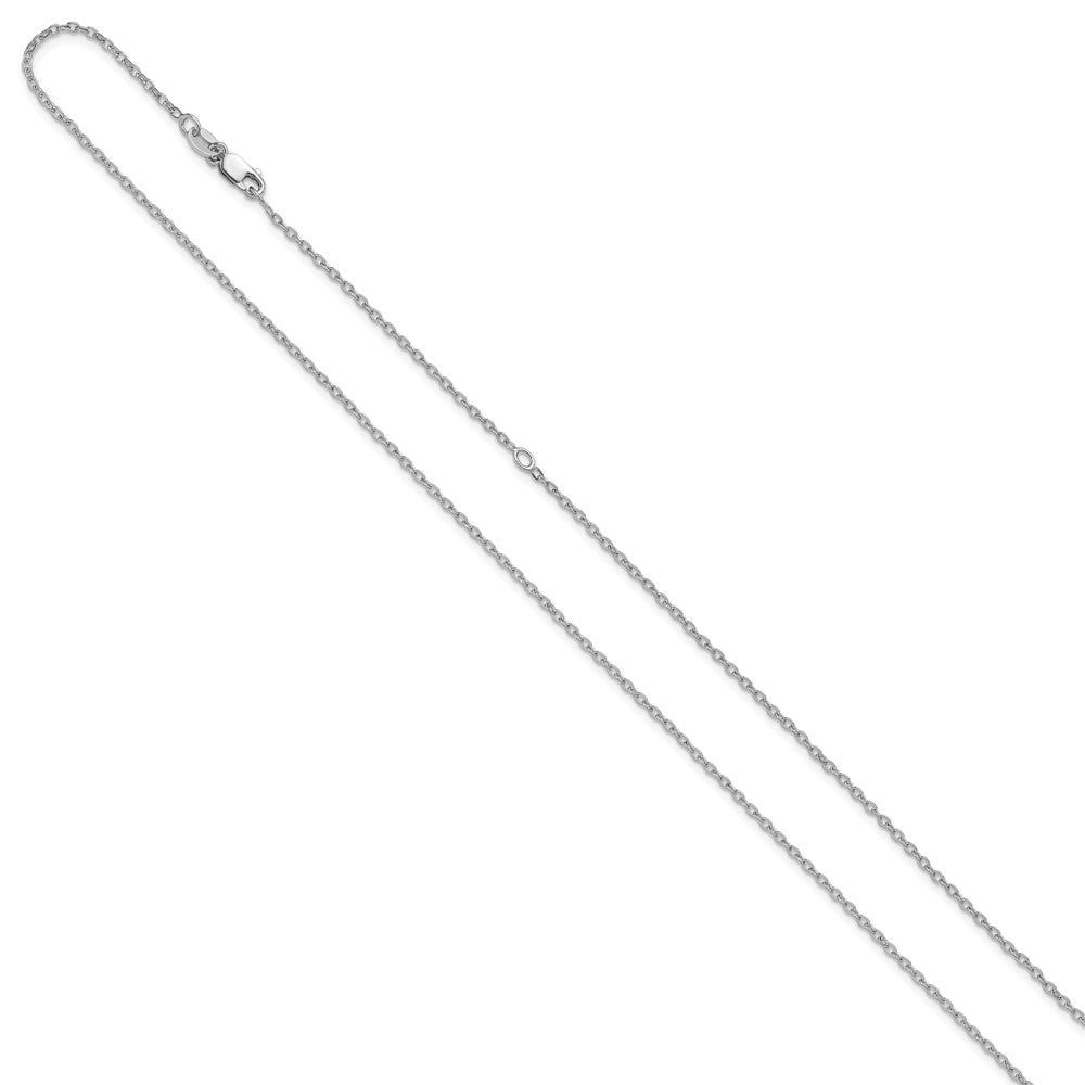 Sterling Silver 1.2mm Cable 16in w/2in ext. Chain