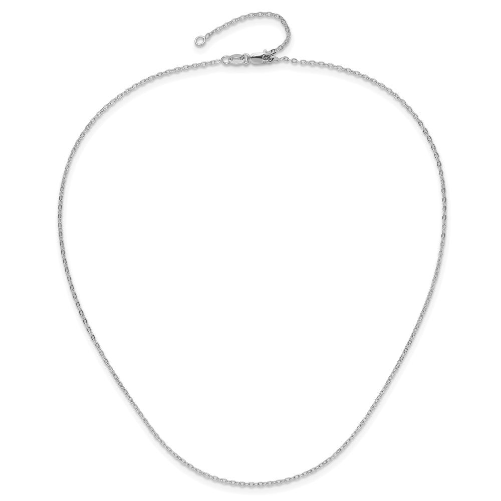 Sterling Silver 1.2mm Cable 16in w/2in ext. Chain