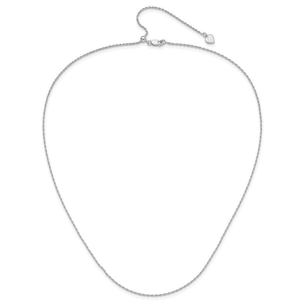 Sterling Silver Adjustable 1.2mm D/C Rope Chain