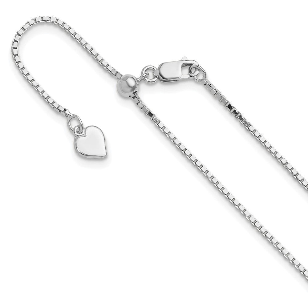 Sterling Silver Adjustable 1.1mm Box Chain