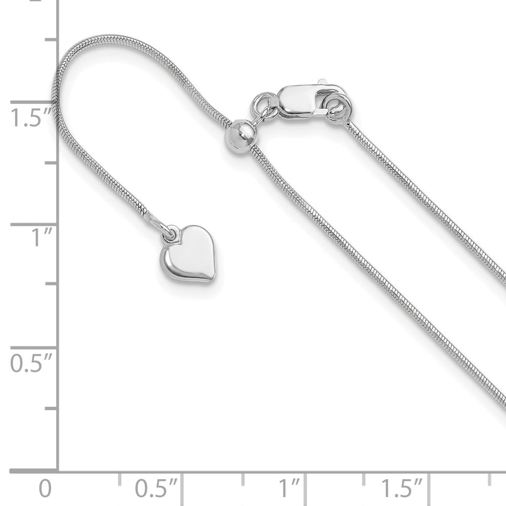 Sterling Silver Adjustable .95mm Snake Chain