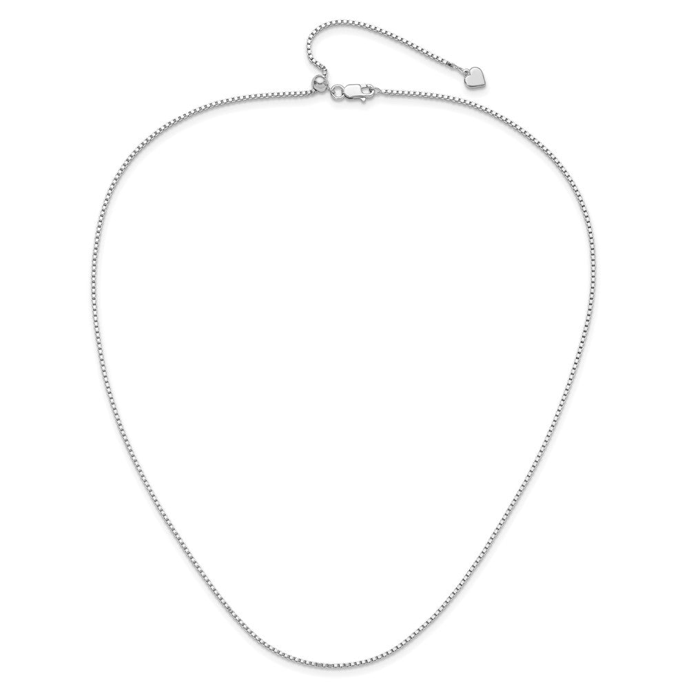 Sterling Silver Adjustable 1.3mm Box Chain