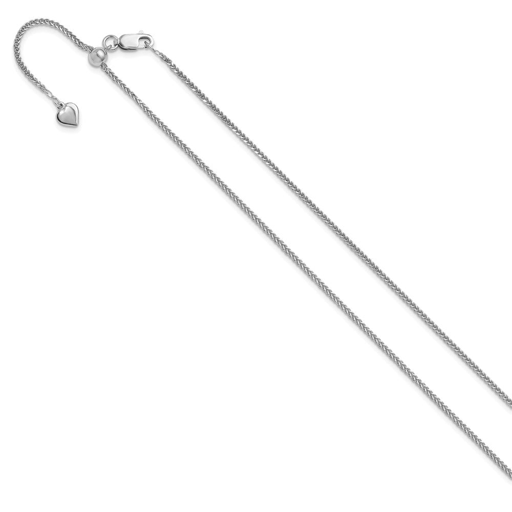 Sterling Silver Adjustable 1.45mm D/C Square Spiga Chain