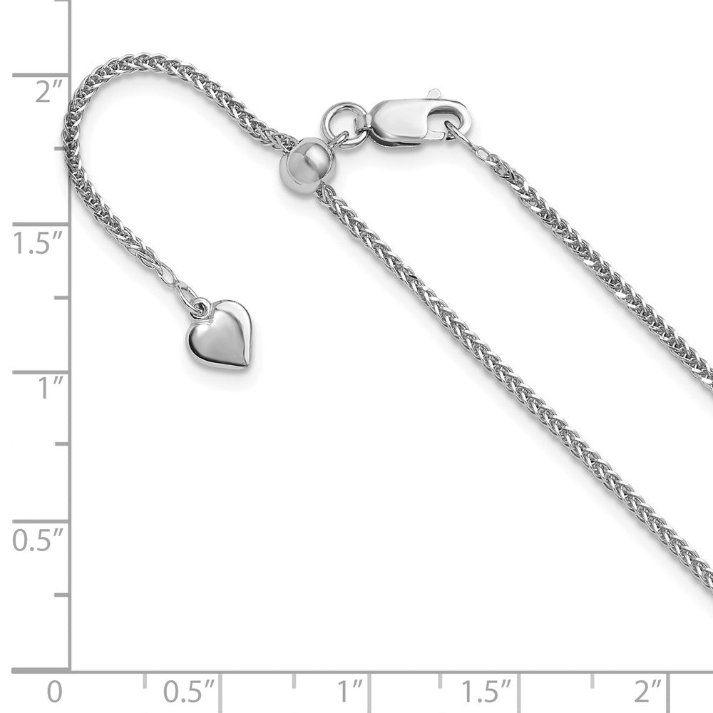 Sterling Silver Adjustable 1.45mm D/C Square Spiga Chain