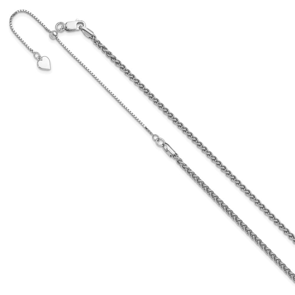 Sterling Silver Adjustable 2.5mm Spiga Chain
