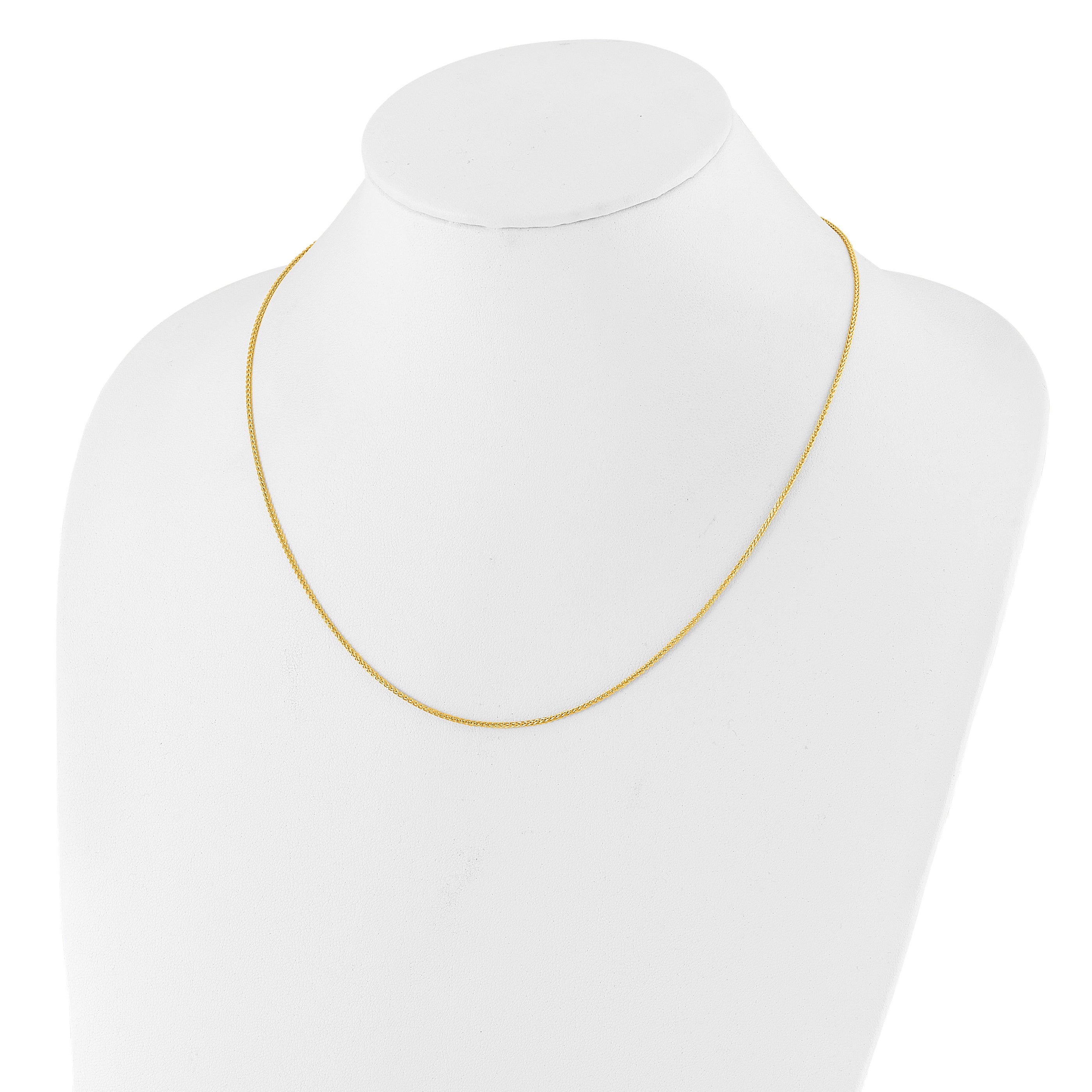 Sterling Silver Adjustable Gold-plated 1.3mm Spiga Chain