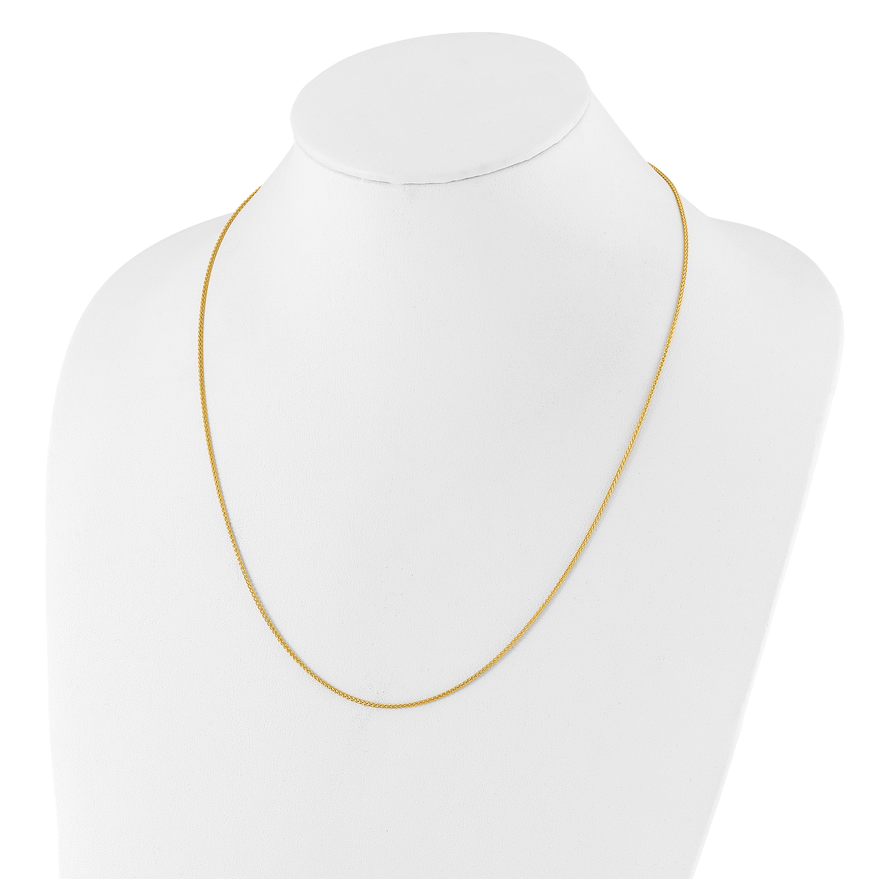Sterling Silver Adjustable Gold-plated 1.3mm Spiga Chain
