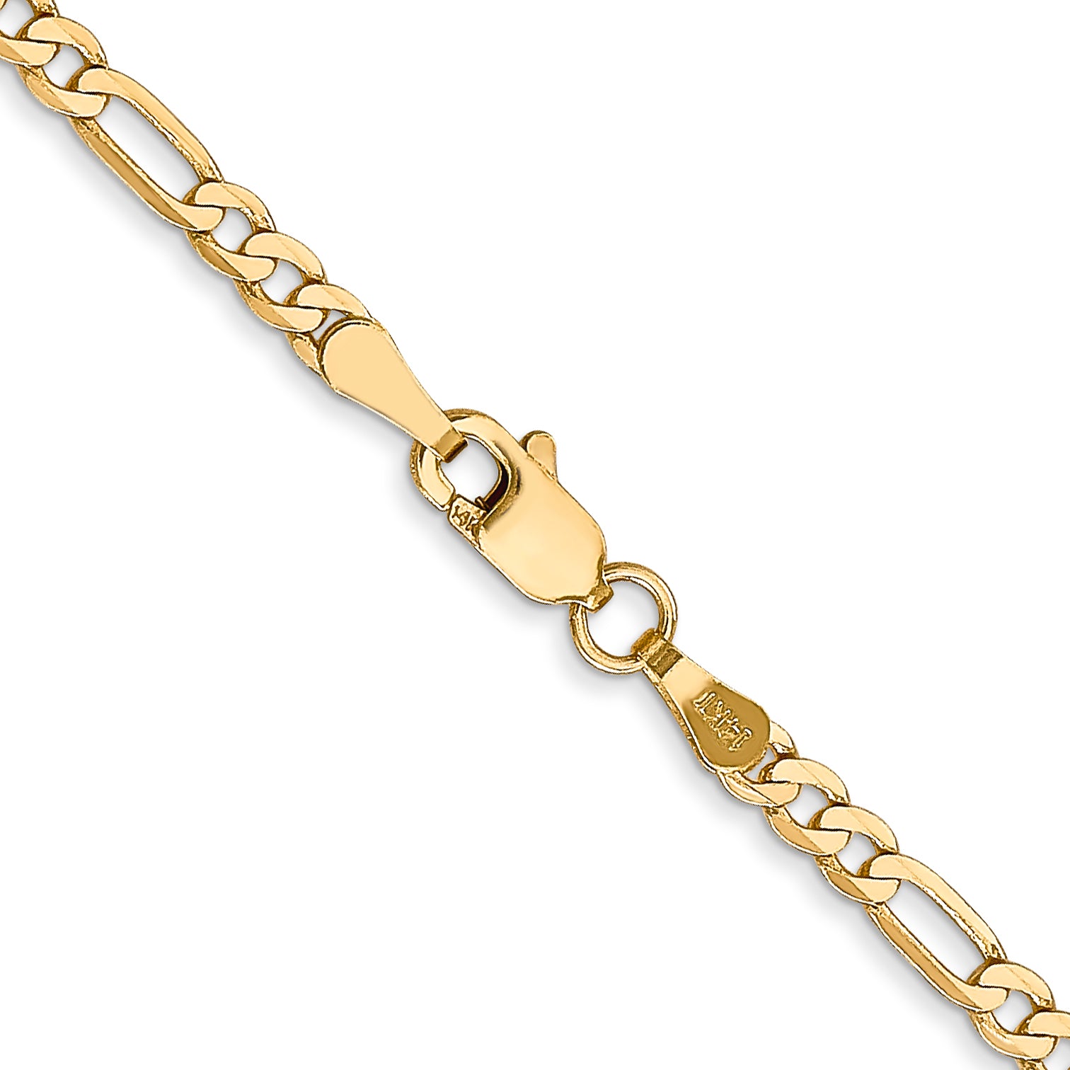 14K 16 Inch 2.75Mm Flat Figaro With Lobster Clasp Chain