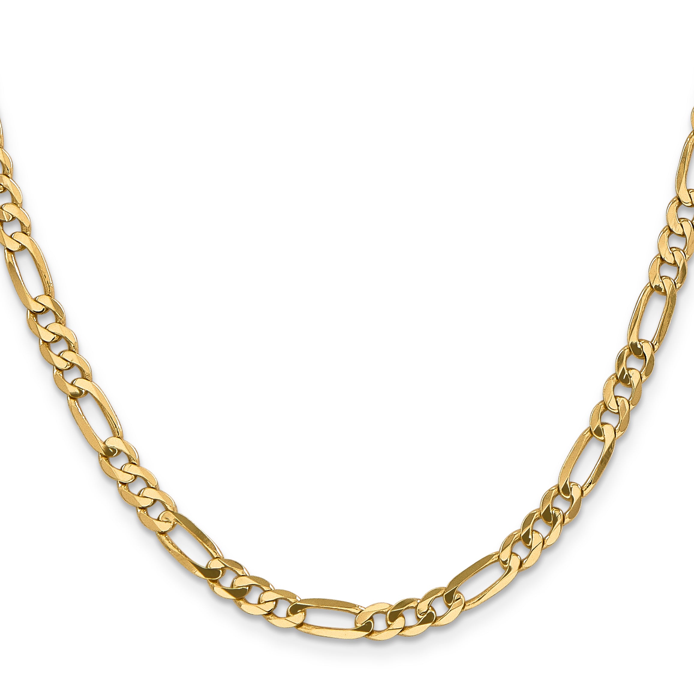 14K 24 Inch 4.75Mm Flat Figaro With Lobster Clasp Chain