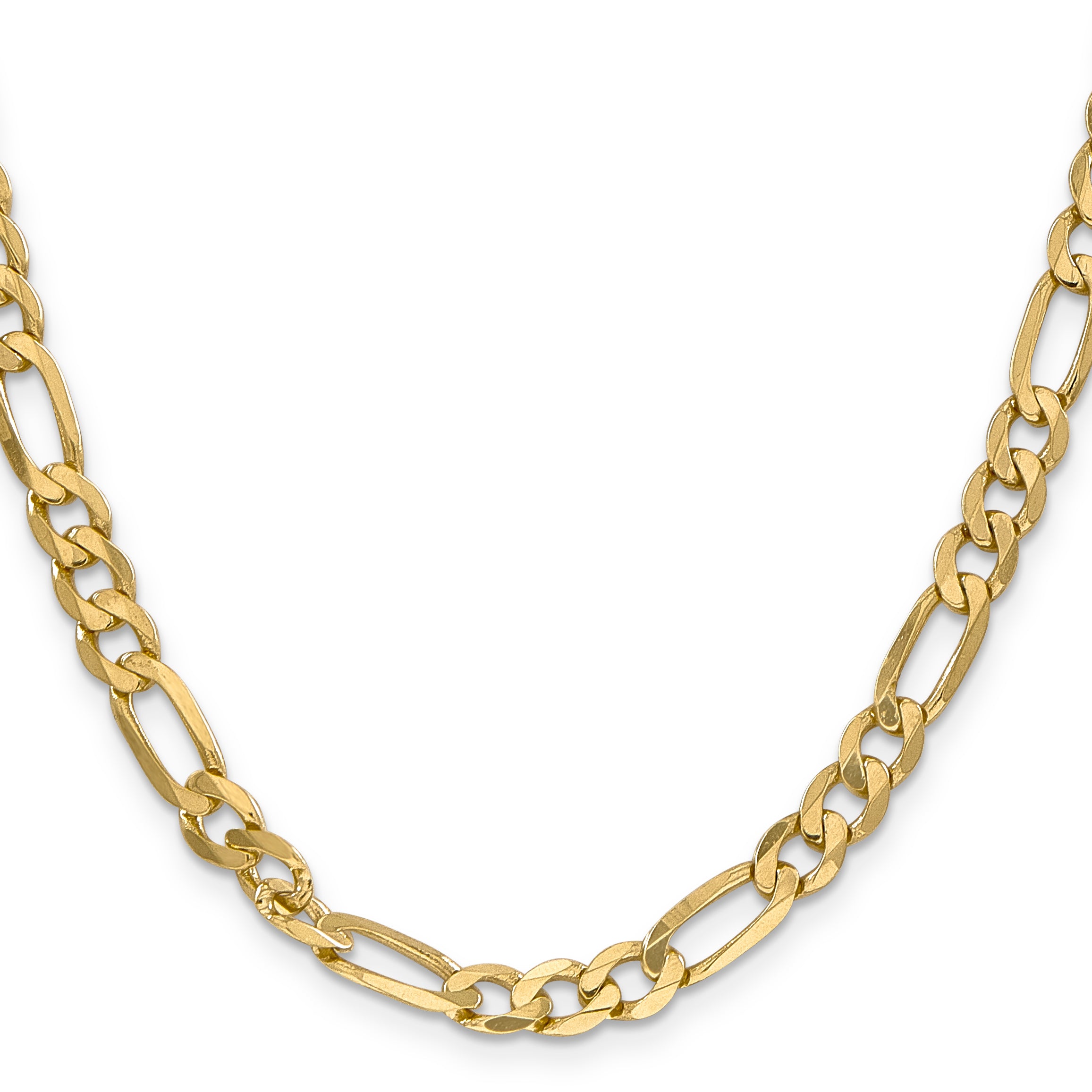 14K 22 Inch 6.25Mm Flat Figaro With Lobster Clasp Chain