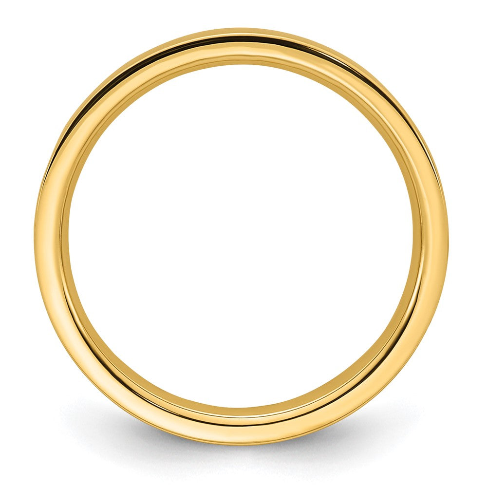 14k Yellow Gold 2.5mm Standard Weight Flat Comfort Fit Wedding Band Size 9