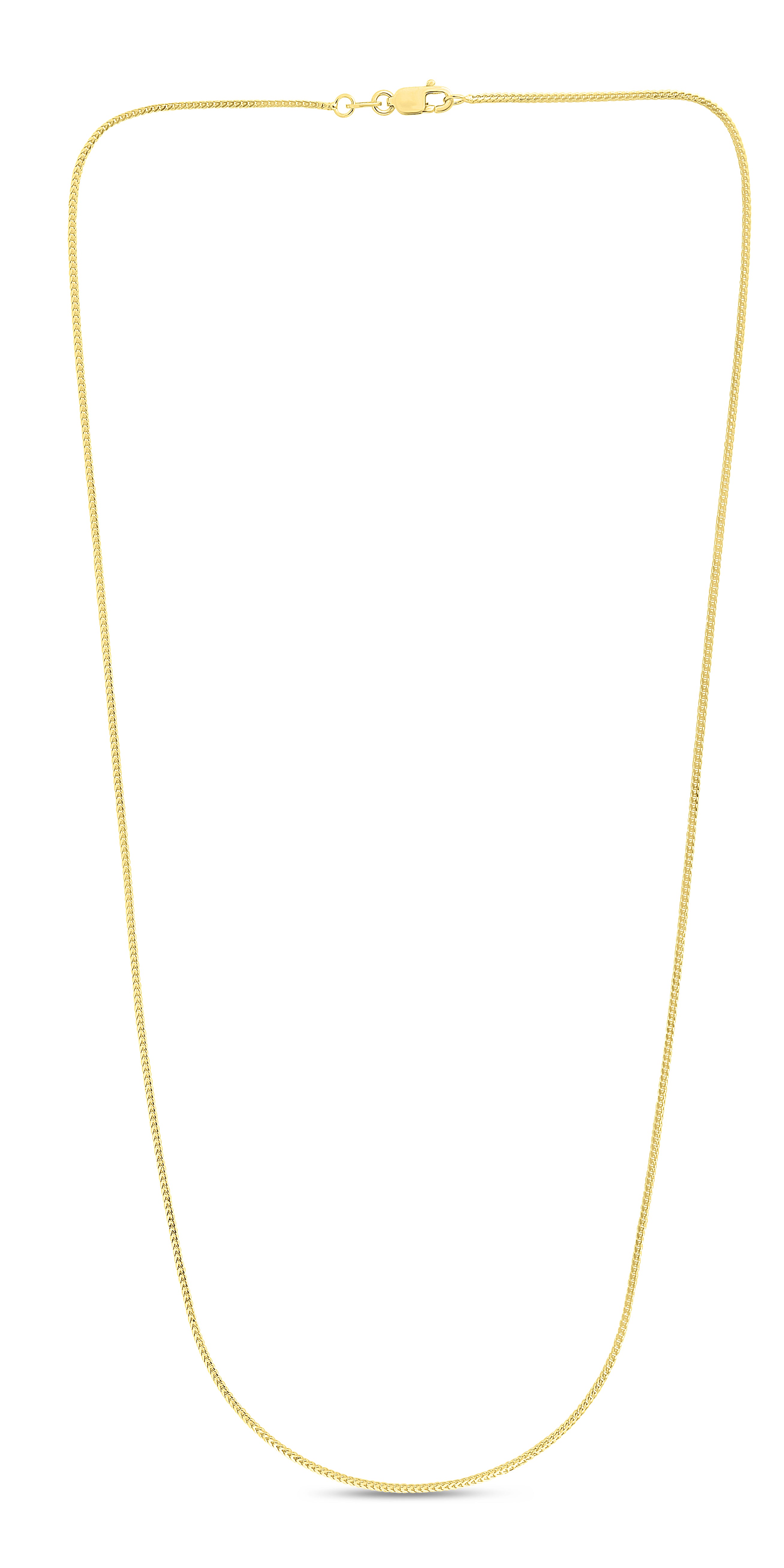 14K Yellow Gold 0.9mm Franco 20" Chain with Lobster Lock