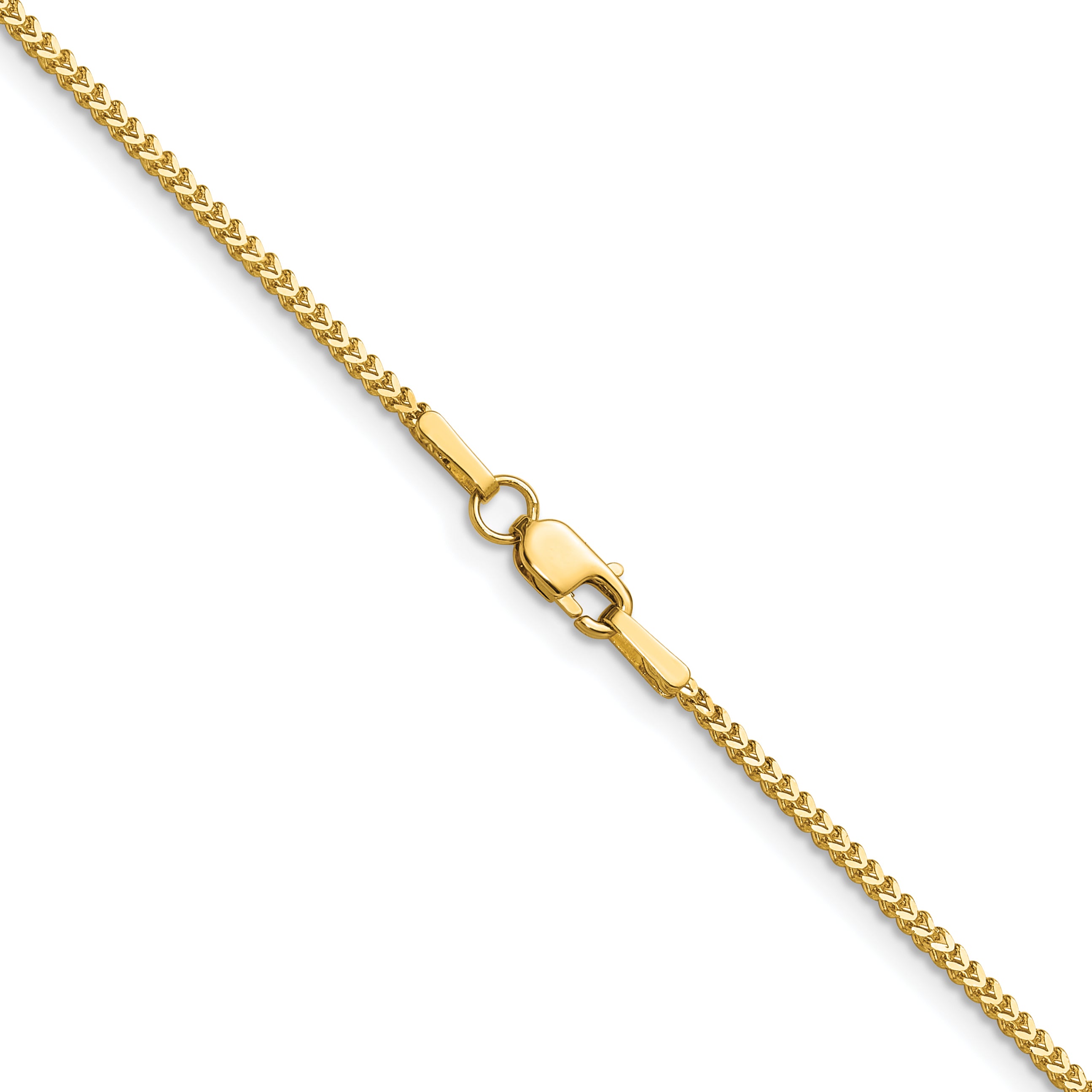 14K 18 inch 1mm Franco with Lobster Clasp Chain