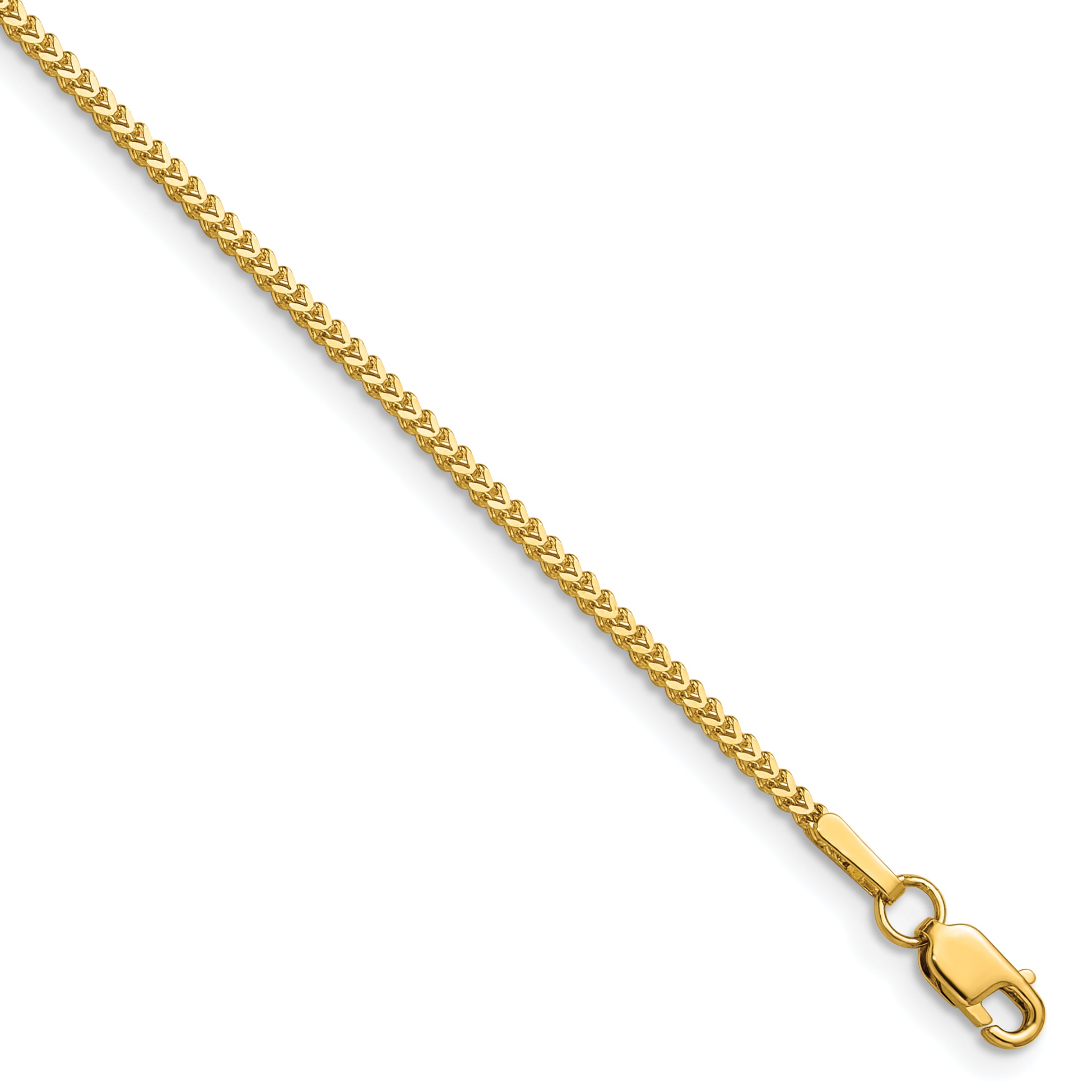 14K 18 inch 1mm Franco with Lobster Clasp Chain