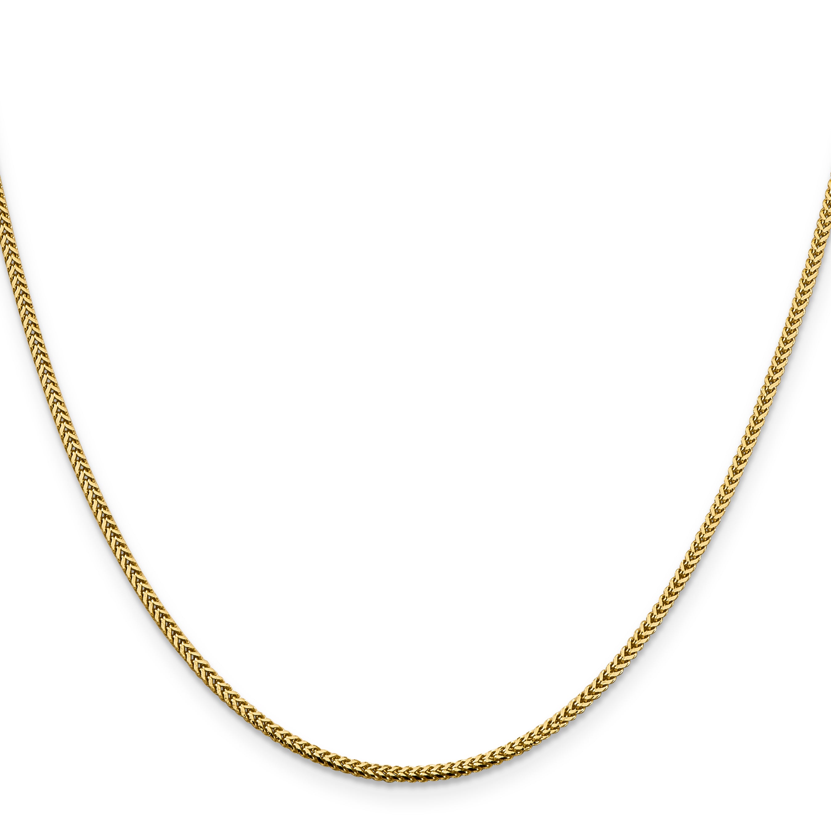 14K 24 Inch 1.4Mm Franco With Lobster Clasp Chain