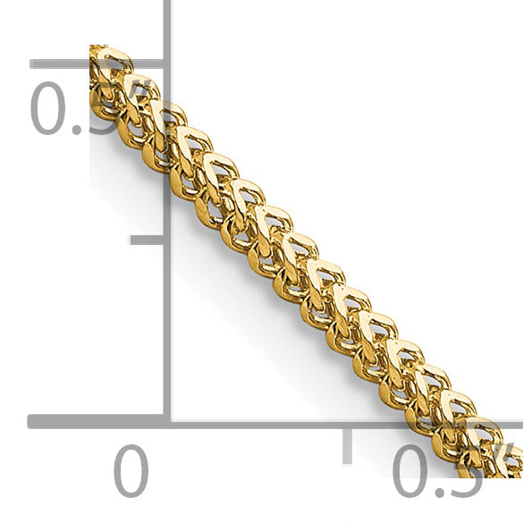 14K 16 Inch 1.4Mm Franco With Lobster Clasp Chain
