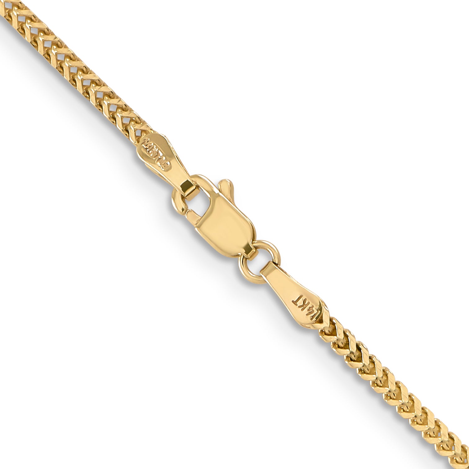 14K 18 Inch 1.5Mm Franco With Lobster Clasp Chain