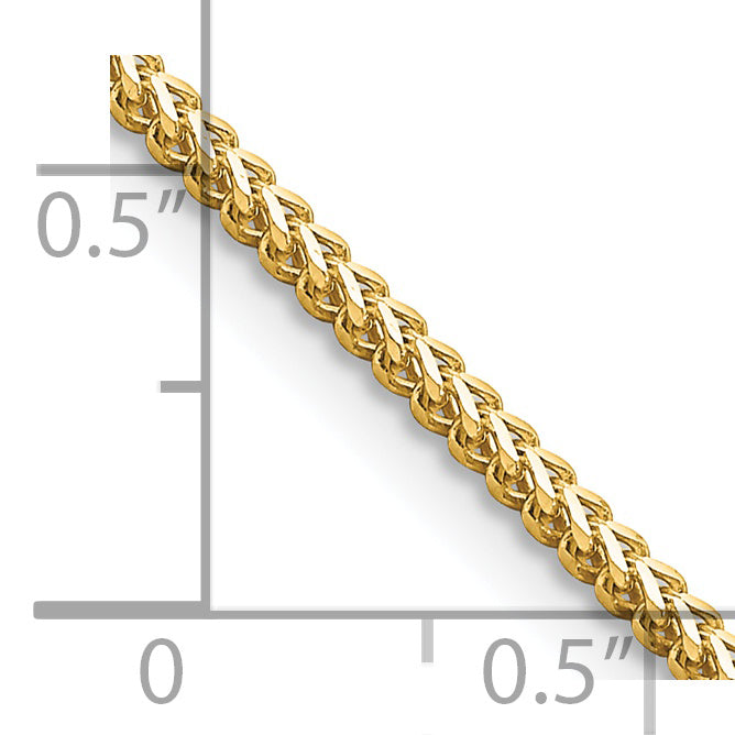 14K 18 Inch 1.5Mm Franco With Lobster Clasp Chain